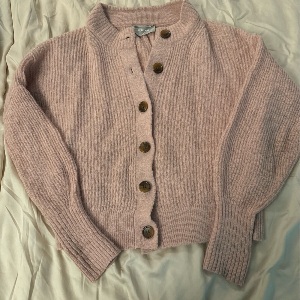 Everlane Puff Sleeve Fluffy Sweater